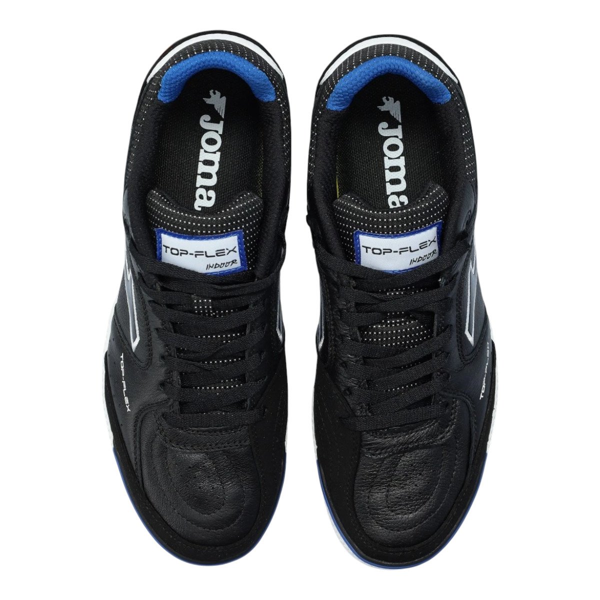 Chuteira Futsal Joma Top Flex Adulto Preto e Azul | Foot One
